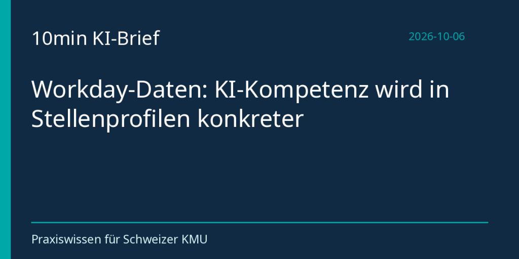 Workday-Daten: KI-Kompetenz wird in Stellenprofilen konkreter
