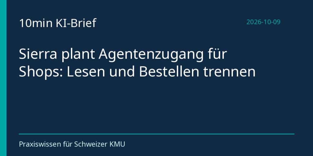 Sierra plant Agentenzugang für Shops: Lesen und Bestellen trennen
