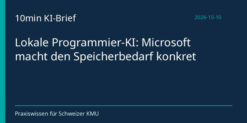 Lokale Programmier-KI: Microsoft macht den Speicherbedarf konkret